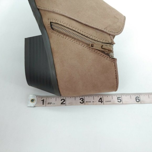 Style & Co Womens WILEYYF1 Ankle Boots Faux Suede Zip Block Heel Taupe 5M New - Picture 8 of 11